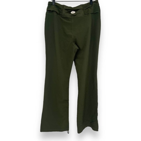 Alex + Abby NWT Olive Chive Motion Ruched Adjustable Bootcut Woven Pant Medium - Picture 5 of 11